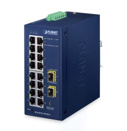 PLANET IP30 Industrial L2/L4 16-Port Gestito L2/L4 Gigabit Ethernet (10/100/1000) Blu