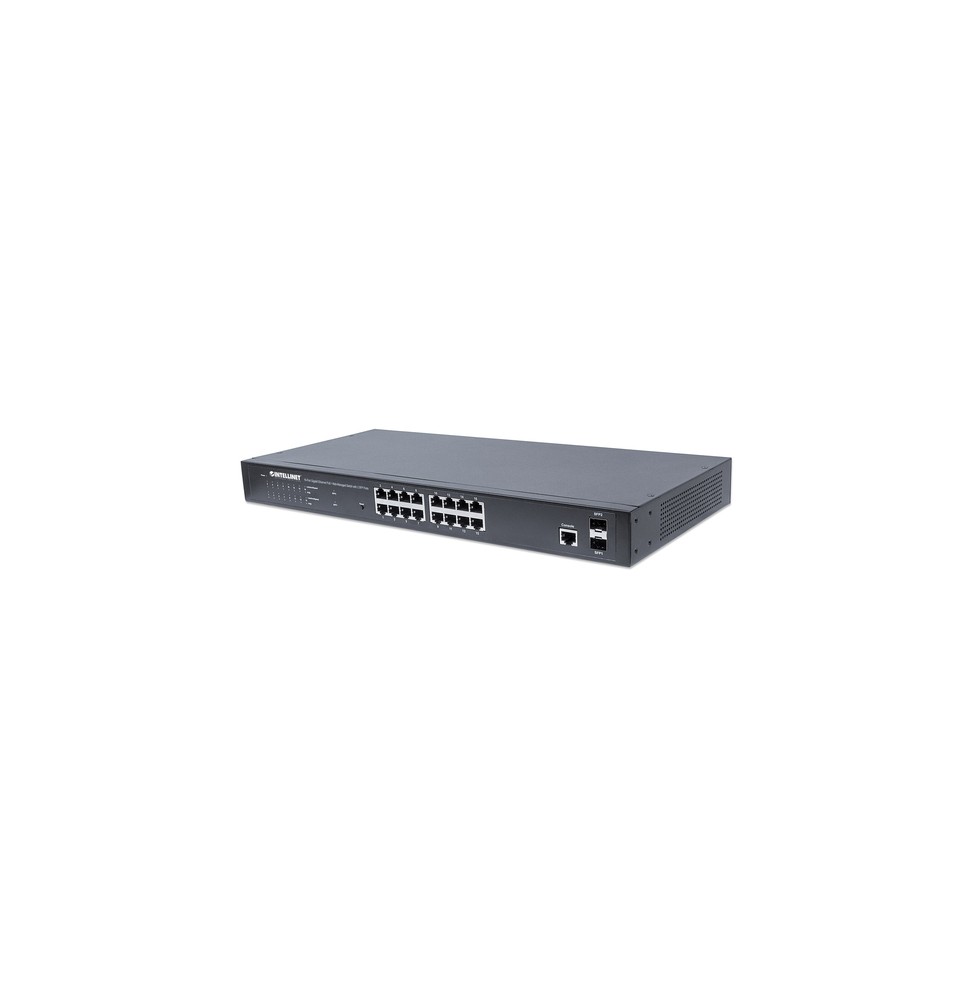 Intellinet 561198 switch di rete Gestito L2+ Gigabit Ethernet (10/100/1000) Supporto Power over Ethernet (PoE) 1U Nero
