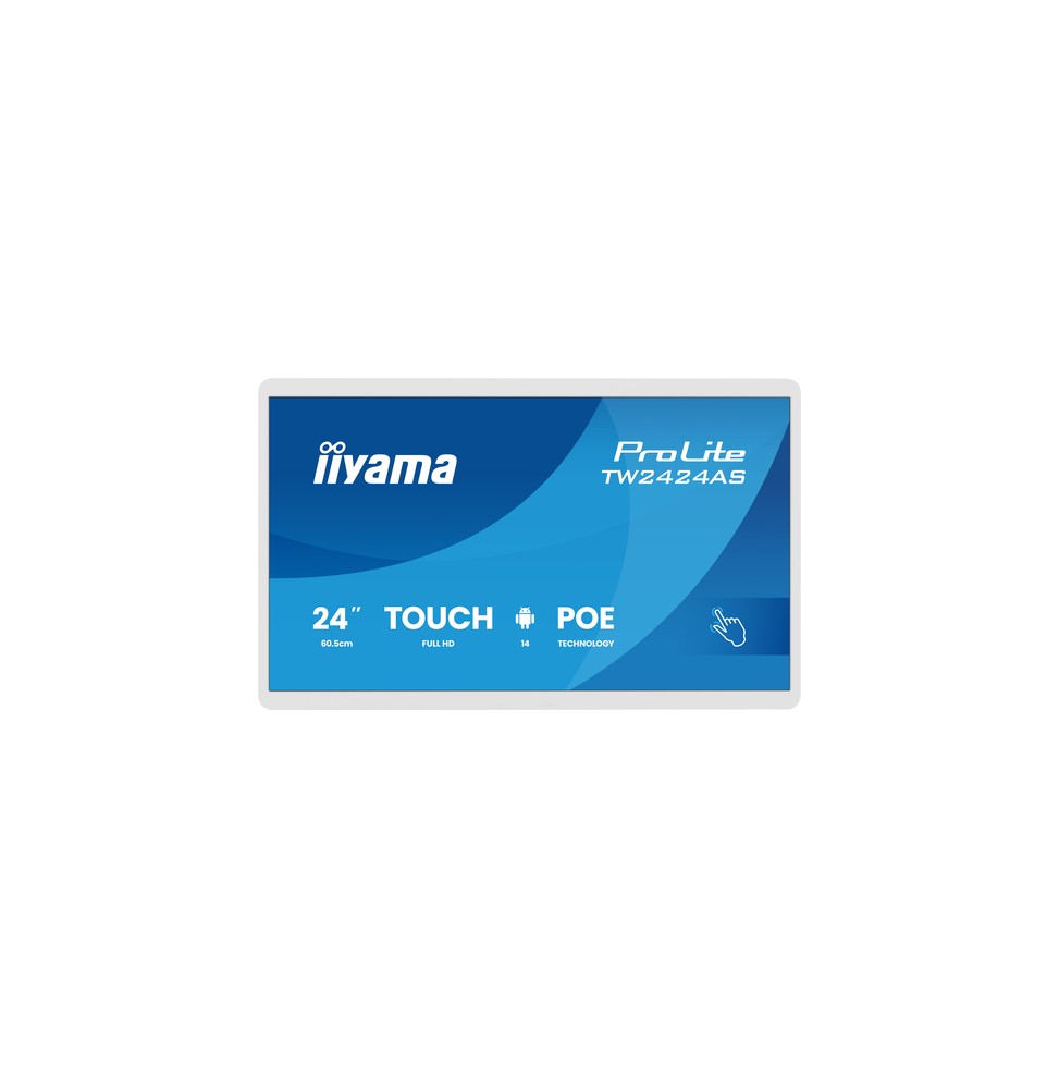 iiyama TW2424AS-W3P visualizzatore di messaggi Pannello piatto interattivo 60,5 cm (23.8') LCD Wi-Fi 450 cd/m² Full HD Bianco