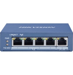 Hikvision DS-3E0505P-E/M switch di rete Non gestito L2 Gigabit Ethernet (10/100/1000) Supporto Power over Ethernet (PoE) 1U Blu