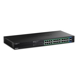 Trendnet TPE-TG262ES switch di rete Gestito Gigabit Ethernet (10/100/1000) Supporto Power over Ethernet (PoE) Nero