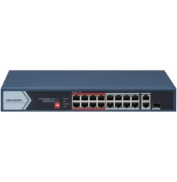 Hikvision DS-3E0318P-E/M(C) switch di rete Non gestito L2 Gigabit Ethernet (10/100/1000) Supporto Power over Ethernet (PoE) 1U