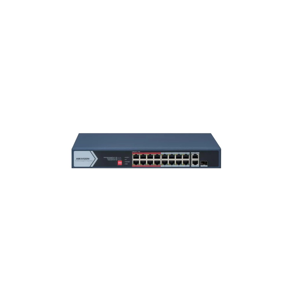 Hikvision DS-3E0318P-E/M(C) switch di rete Non gestito L2 Gigabit Ethernet (10/100/1000) Supporto Power over Ethernet (PoE) 1U