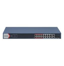 Hikvision DS-3E1318P-EI(B) switch di rete Gestito Fast Ethernet (10/100) Supporto Power over Ethernet (PoE) Blu