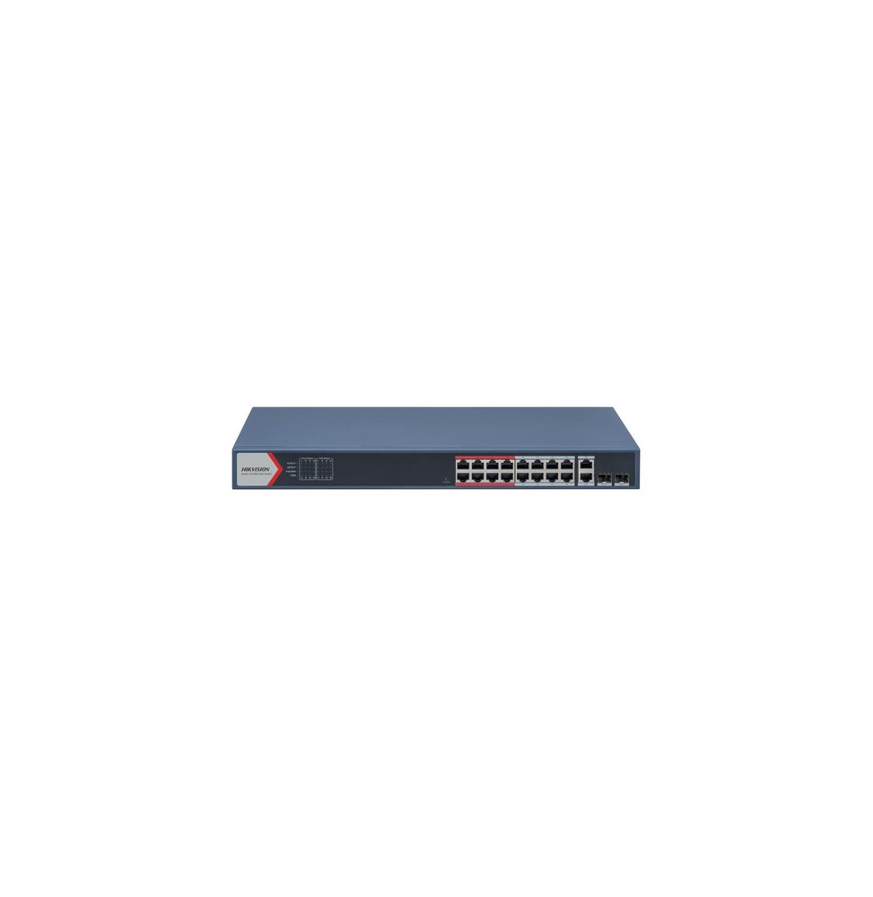 Hikvision DS-3E1318P-EI(B) switch di rete Gestito Fast Ethernet (10/100) Supporto Power over Ethernet (PoE) Blu