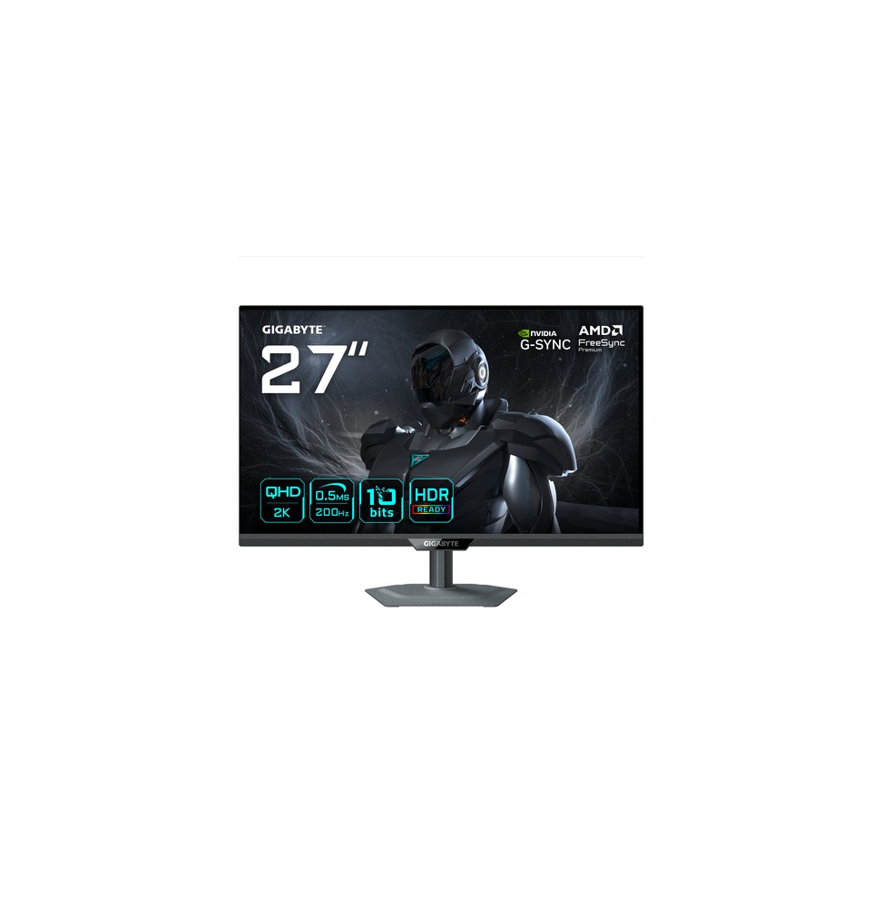 GIGABYTE G27Q20 Monitor Gaming 27” QHD - 2560 x 1440, 200Hz, 0.5ms, Compatibile G-Sync, FreeSync Premium, HDR10, HDMI 2.0,