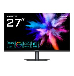 GIGABYTE GO27Q24 27” Monitor Gaming OLED 2K QHD - 2560 x 1440, 240Hz, 0.03ms, 400 cd/m², FreeSync Premium, HDMI 2.0,