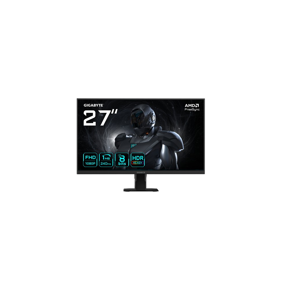 GIGABYTE GS27F2 27' Monitor da Gioco FHD - 1920 x 1080, 240Hz, 1ms, 300 cd/m², FreeSync, HDR Ready, HDMI 2.0, Displayport 1.4