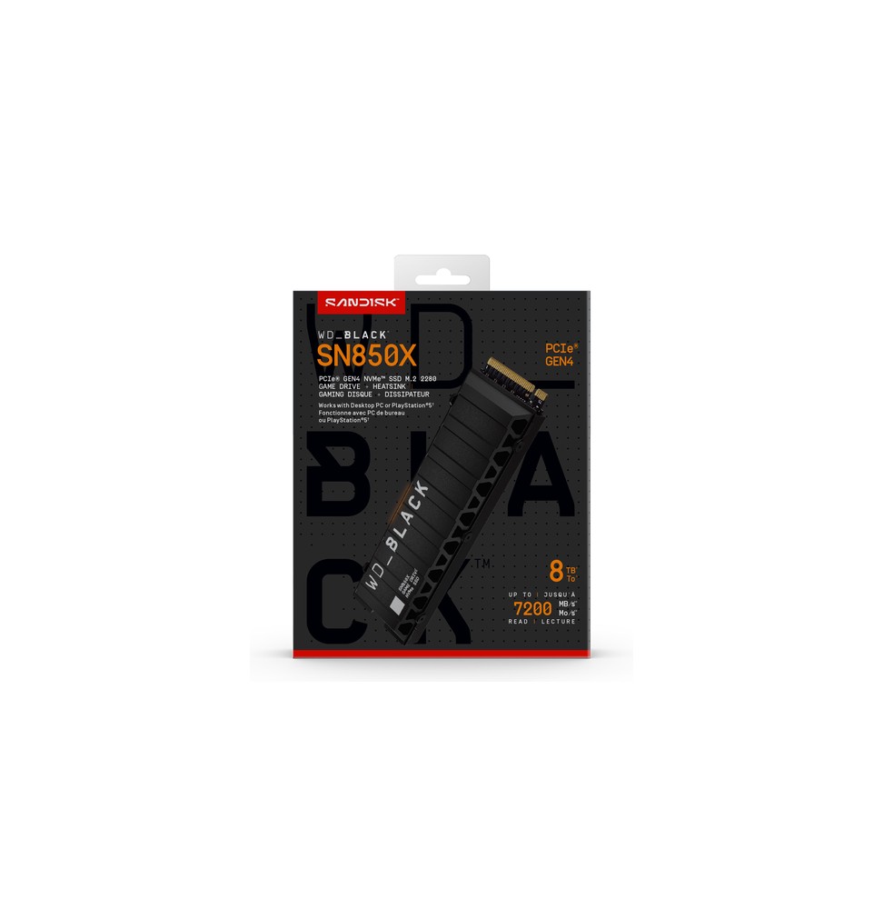 SanDisk WD_BLACK SN850X NVMe 8 TB M.2 PCI Express 4.0